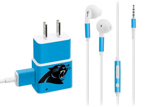 NFL Carolina Panthers Large Logo Phone Charger Skin